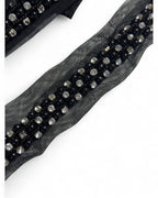 Pasmanterie neagra strasuri si margele 3cm