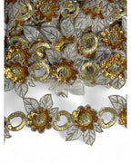 Pasmanterie aurie model floral 5cm