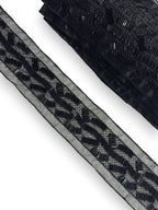 Pasmanterie margele cilindrice negre 6cm