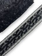 Pasmanterie margele cilindrice negre 6cm