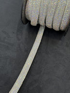 Snur textil cu strasuri, 15mm