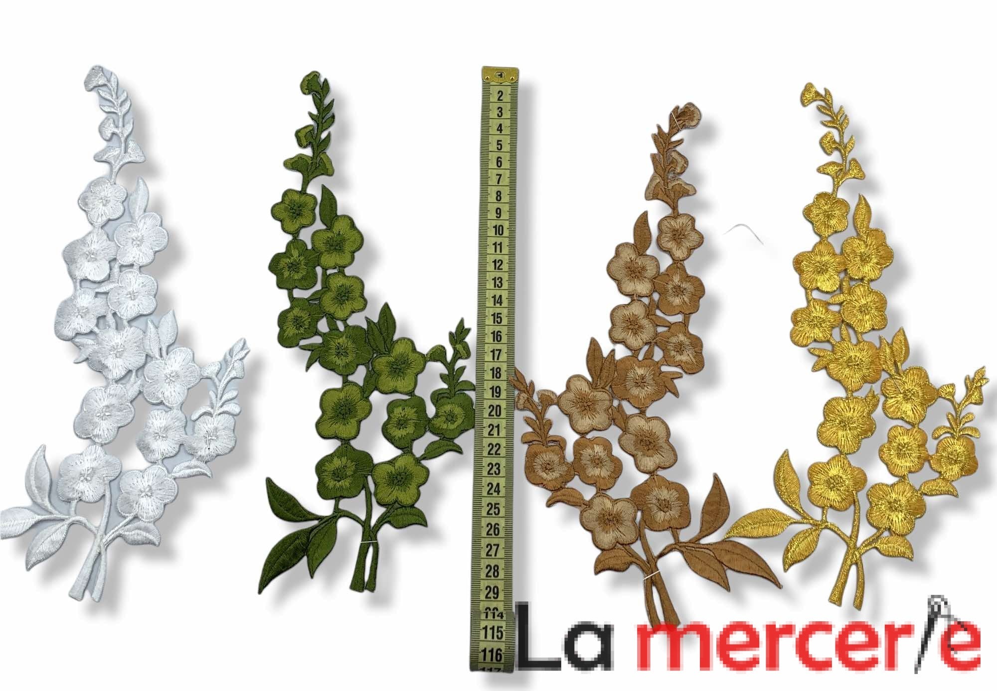 Embleme termo-adezive, model floral, lungime 29cm
