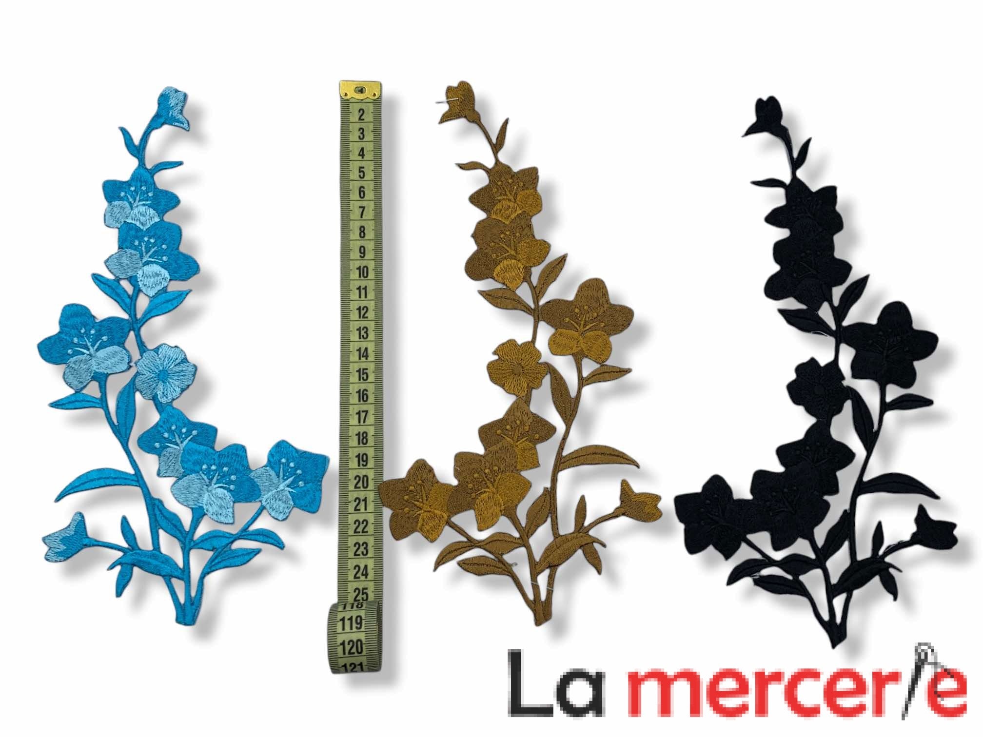 Embleme termo-adezive, model floral, lungime 26cm