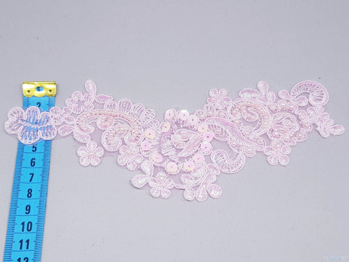 Aplicatie broderie roz