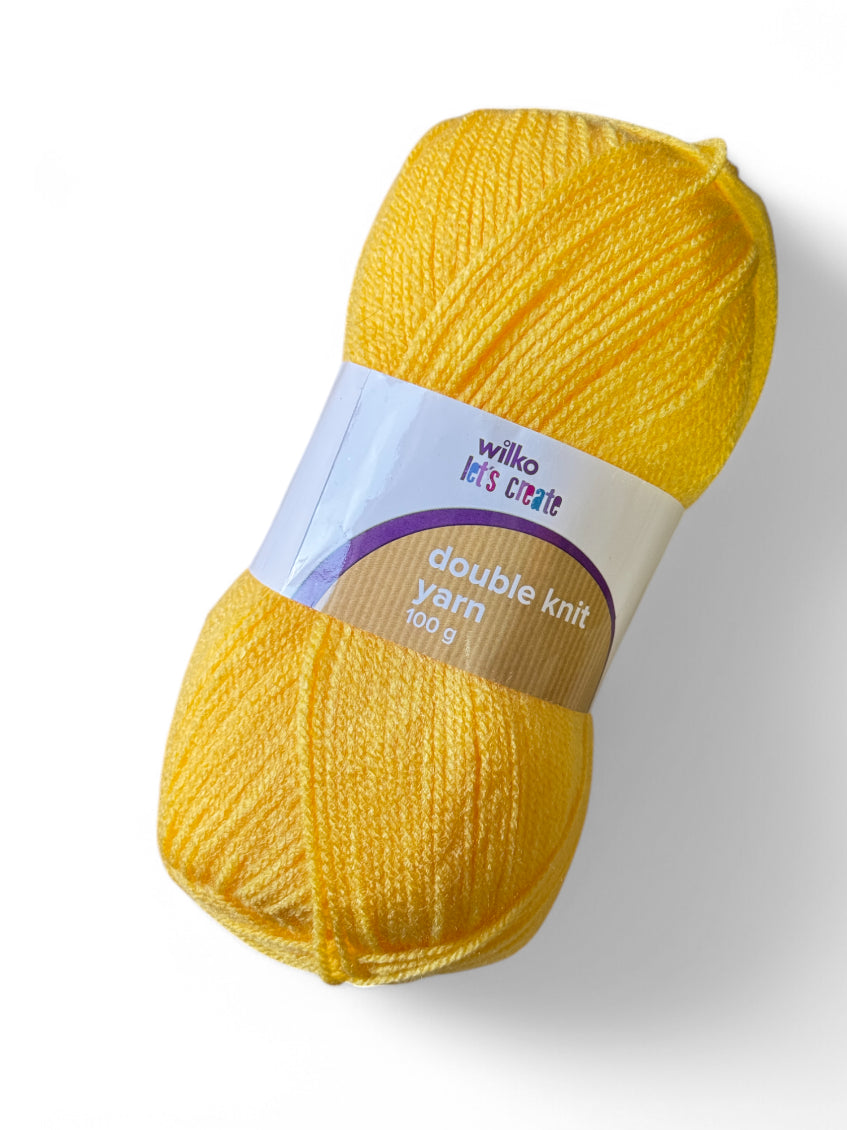 Fir textil, Wilko double knit, 100g, Galben