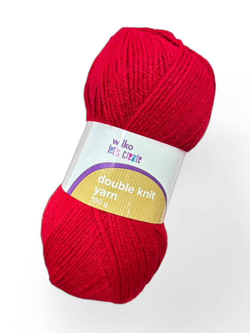 Fir textil, Wilko double knit, 100g, rosu