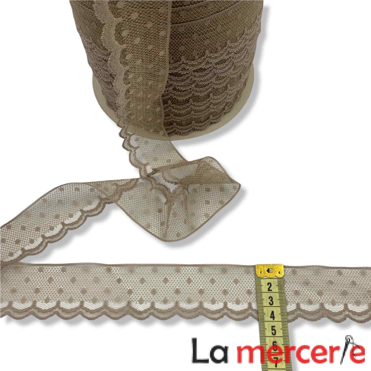 Dantela fixa, bej, latime 40mm
